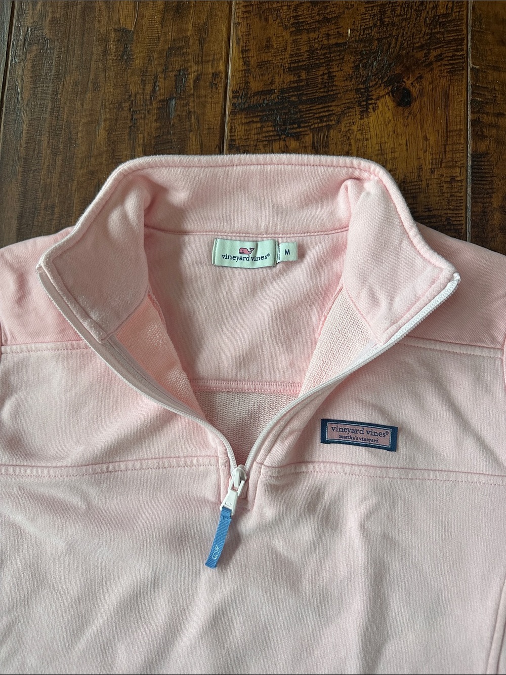 Vineyard Vines Light Pink Quarter-Zip Pullover Sweatshirt - Picture 2 of 6